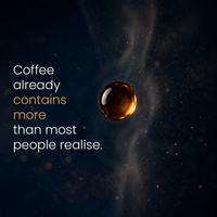 Infographic showing the natural benefits already in coffee, including antioxidants and polyphenols.